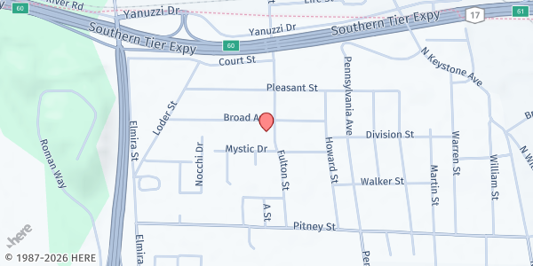 Map showing The Salvation Army - Sayre at 351 Fulton St, Sayre, PA