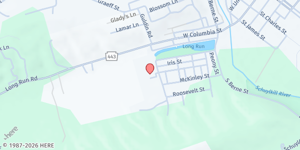 Map showing Grace Evangelical Congregation Church at 151 Earl Stoyer St, Schuylkill Haven, PA