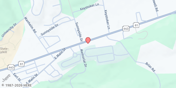 Map showing Haven Baptist Church at 361 PA-61, Schuylkill Haven, PA