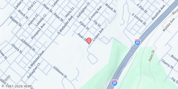 Map showing Friends of the Poor - South Side - Food Distribution Center at Valley View Terrace, Scranton, PA