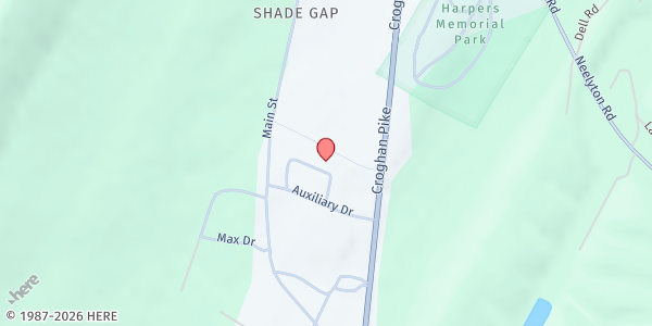 Map showing Shade Valley United Methodist Parish at 11669 Circle St, Shade Gap, PA