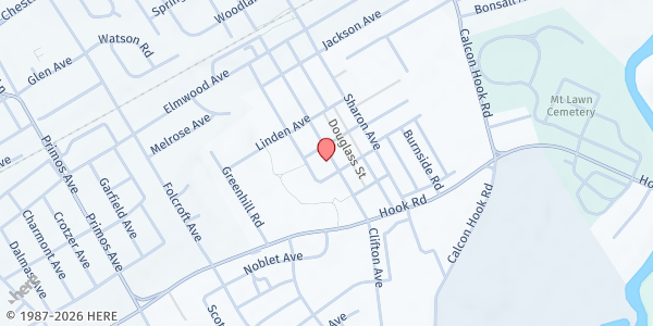 Map showing Neighbor to Neighbor CDC - Food Pantry at 814 Clifton Avenue, Sharon Hill, PA