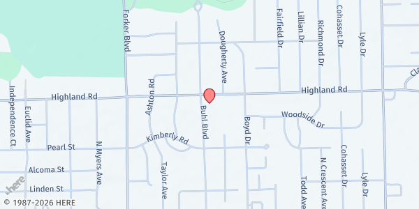 Map showing Christ Lutheran at 396 Buhl Blvd, Sharon, PA