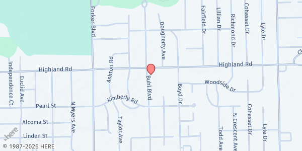 Map showing Christ Lutheran Church at 396 Buhl Blvd., Sharon, PA