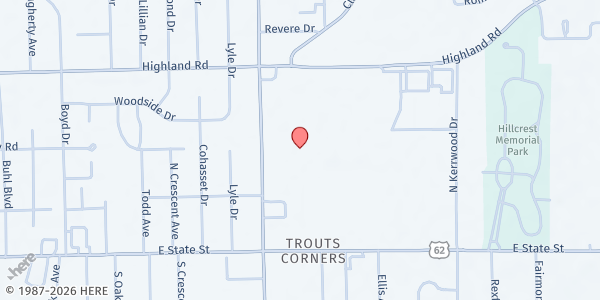 Map showing Shenango Valley Senior Center at 220 N. Buhl Farm Drive, Sharon, PA