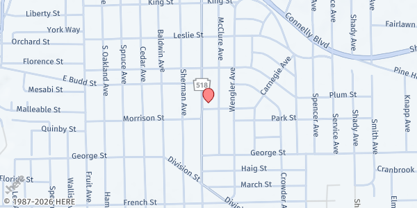 Map showing St. Peter and Pauls at 699 Stambaugh Ave, Sharon, PA