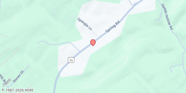 Map showing Shermans Dale SDA Church at 6951 Spring Rd., Shermans Dale, PA