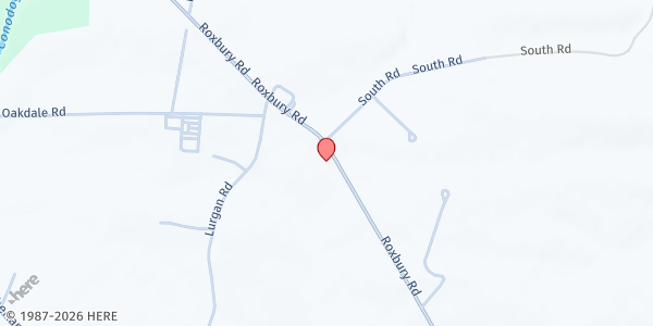 Map showing Lurgan United Brethren Church at 7900 Roxbury Rd., Shippensburg, PA