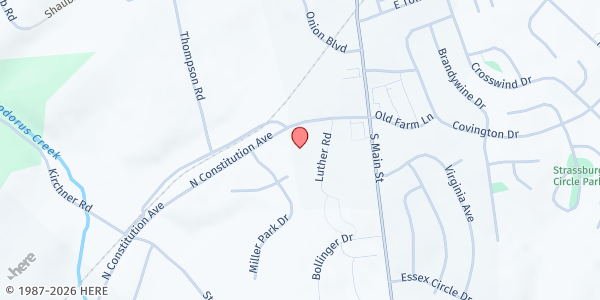 Map showing Southern Community Services - YMCA Of The Roses at 100 Constitution Ave, Shrewsbury, PA