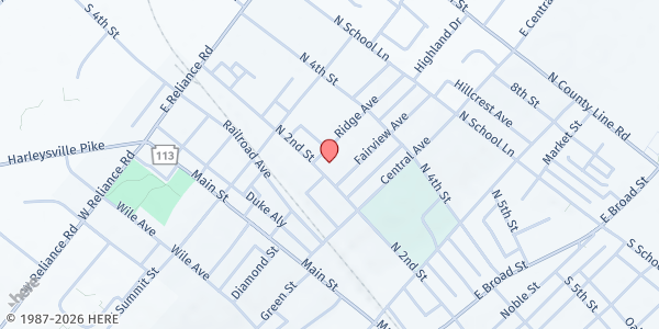 Map showing Generations of Indian Valley at 259 North 2nd Street, Souderton, PA