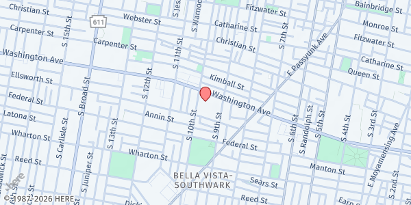 Map showing Pathstone - South Philadelphia at 930 Washington Avenue, South Philadelphia, PA