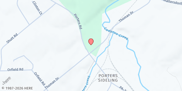 Map showing Porters Fire Company at 1199 Porters Rd., Spring Grove, PA