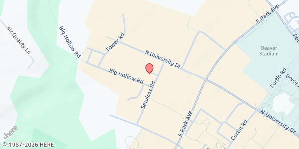 Map showing Lion's Pantry - Orange N at Orange N, State College, PA