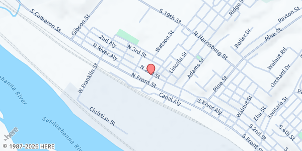 Map showing APPNA South-Central PA Food Pantry at 407 N Front St, Steelton, PA