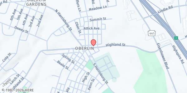 Map showing Neidig United Methodist Church - Family Fresh Food Pantry at 1251 HIGHLAND STREET, Steelton, PA