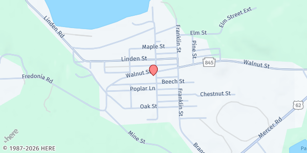 Map showing Lakeview Helping Hands at 51 Lake St, Stoneboro, PA