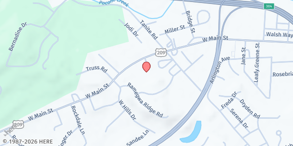 Map showing POCONO ADVENTIST at 2023 West Main Street, Stroudsburg, PA