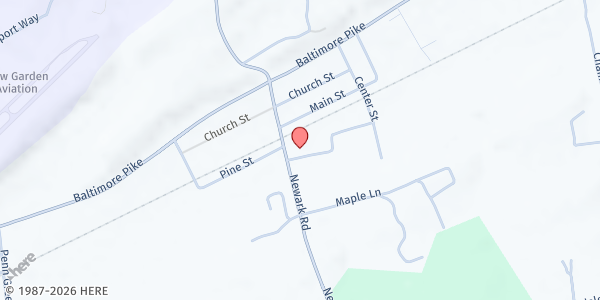 Map showing Mighty Writers (Chester) - Toughkenamon at 121 Willow Street, Toughkenamon, PA