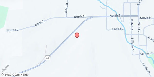 Map showing Ulysses Food Pantry at 835 State Rte 49 W, Ulysses, PA