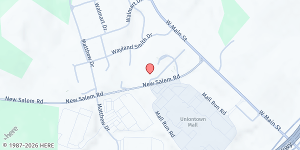 Map showing Poplar Lane Court at 110 New Salem Rd., Uniontown, PA