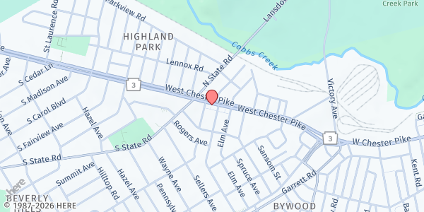 Map showing Murphy's Giving Market at 7408 West Chester Pike, Upper Darby, PA