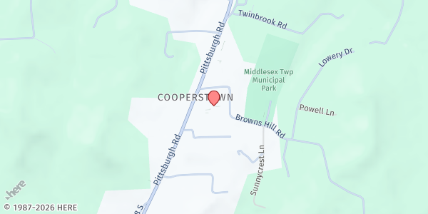 Map showing The Lighthouse Foundation Food Pantry at 116 Browns Hill Rd., Valencia, PA