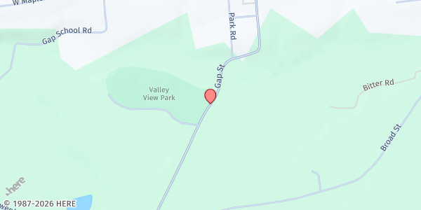 Map showing Valley View Mobile Market - Valley View Park at Valley View Park, 524 Gap St, Valley View, PA