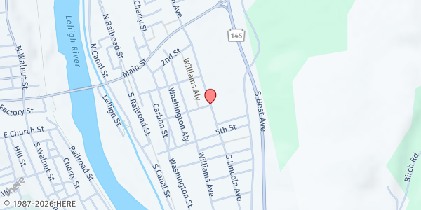 Map showing Greater Philadelphia Coalition Against Hunger - Walnutport at 321 4th Street, Walnutport, PA