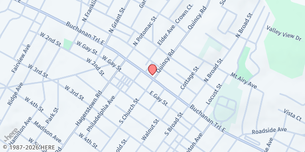 Map showing F.A.B.I.C. Outreach at 152 FAIRVIEW AVENUE, Waynesboro, PA