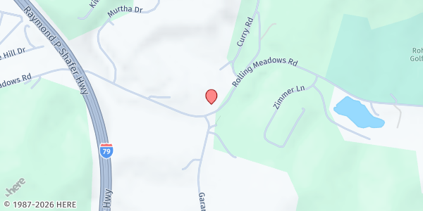 Map showing Corner Cupboard Food Bank Inc at 881 Rolling Meadows Rd, Waynesburg, PA