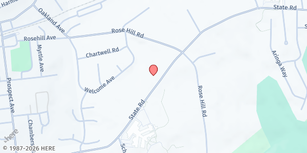 Map showing The Bridge Food Pantry at 240 State Road, West Grove, PA