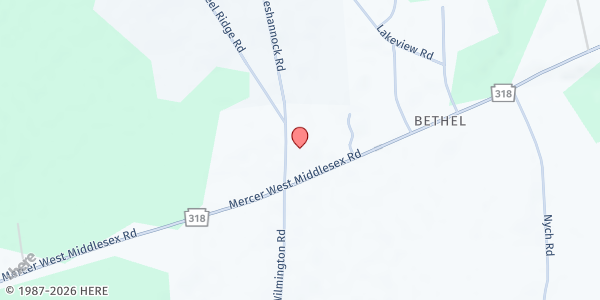 Map showing Neshannock Alliance Church at 3109 S Keel Ridge, West Middlesex, PA