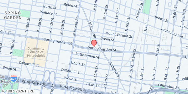 Map showing Bebashi - Transition to Hope at 1235 Spring Garden Street, West Poplar, PA