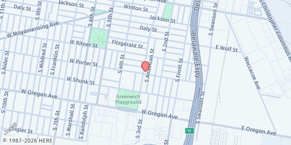 Map showing Whitman Council, Inc. - Food Pantry at 2455 South 3rd Street, Whitman, PA