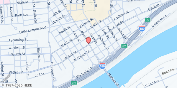 Map showing Antioch Baptist Church - Kitchen at 514 HIGH STREET, Williamsport, PA