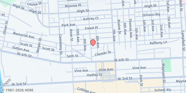 Map showing The Well Church at 522 Grier St, Williamsport, PA