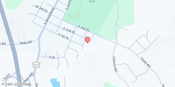 Map showing Hope United Church of Christ at 701 Cherry St, Wind Gap, PA