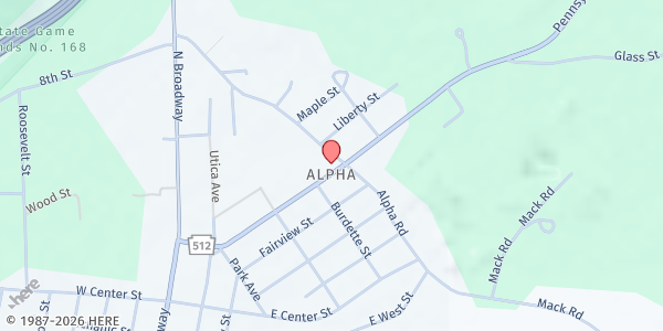 Map showing St Mary's Episcopal Church at 340 S Lehigh Ave, Wind Gap, PA