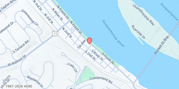 Map showing M28Ministry Emergency Food Pantry at 32 S. Front St., Wormleysburg, PA