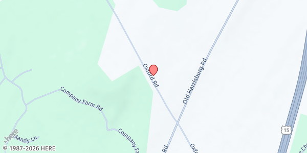 Map showing Chapel Hill Church Of God at 4521 Oxford Rd., York Springs, PA