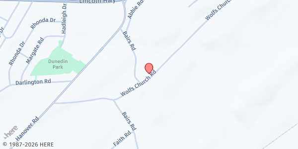 Map showing Harvest Of Hope at 4485 WOLF'S CHURCH ROAD, York, PA