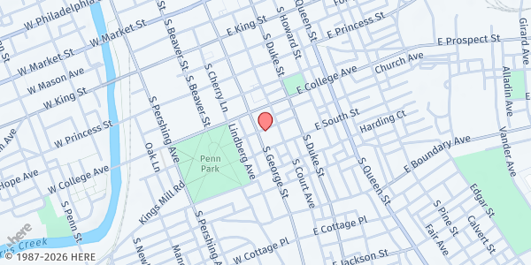 Map showing Our Daily Bread York at 331 S. George St., York, PA