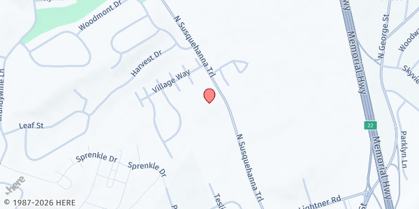 Map showing Redemption International Ministries at 2270 N. Susquehanna Trail, York, PA