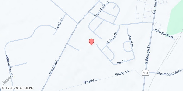 Map showing York County Food Bank at 15 Marianne Dr, York, PA