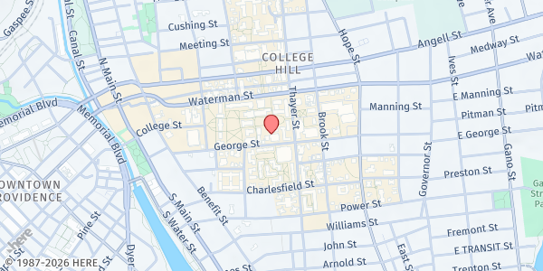 Map showing Epiphany Soup Kitchen - Food Distribution Center at 114 George St, Providence, RI