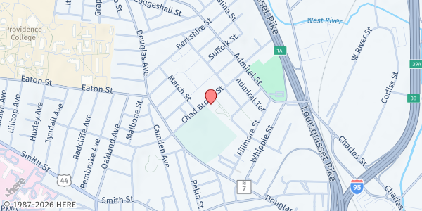 Map showing Gateway Healthcare Capital City Community Center - Food Distribution Center at 263 Chad Brown St, Providence, RI