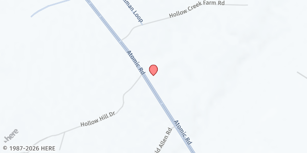 Map showing Mt Zion Baptist Church at 17519 Atomic Rd. (Hwy. 125), Aiken, SC