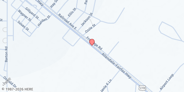 Map showing Inside Outside Ministries II at 3945 Allendale Fairfax Hwy., Allendale, SC