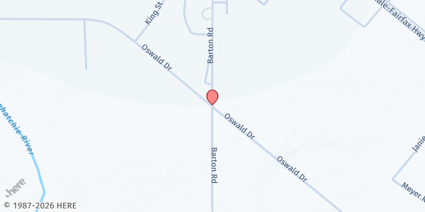 Map showing New Life Church at 1119 Oswald Dr., Allendale, SC