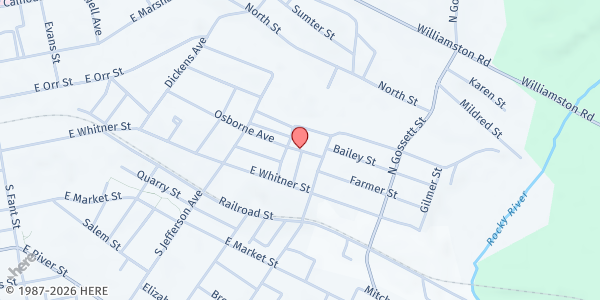 Map showing Anderson First Seventh Day Adventist at 1001 Osborne Ave., Anderson, SC